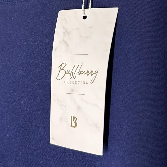 Buffbunny Sweatshirt Women's XXL Blue Cadi Cropped Long Sleeve Crewneck Pullover - Picture 8 of 16